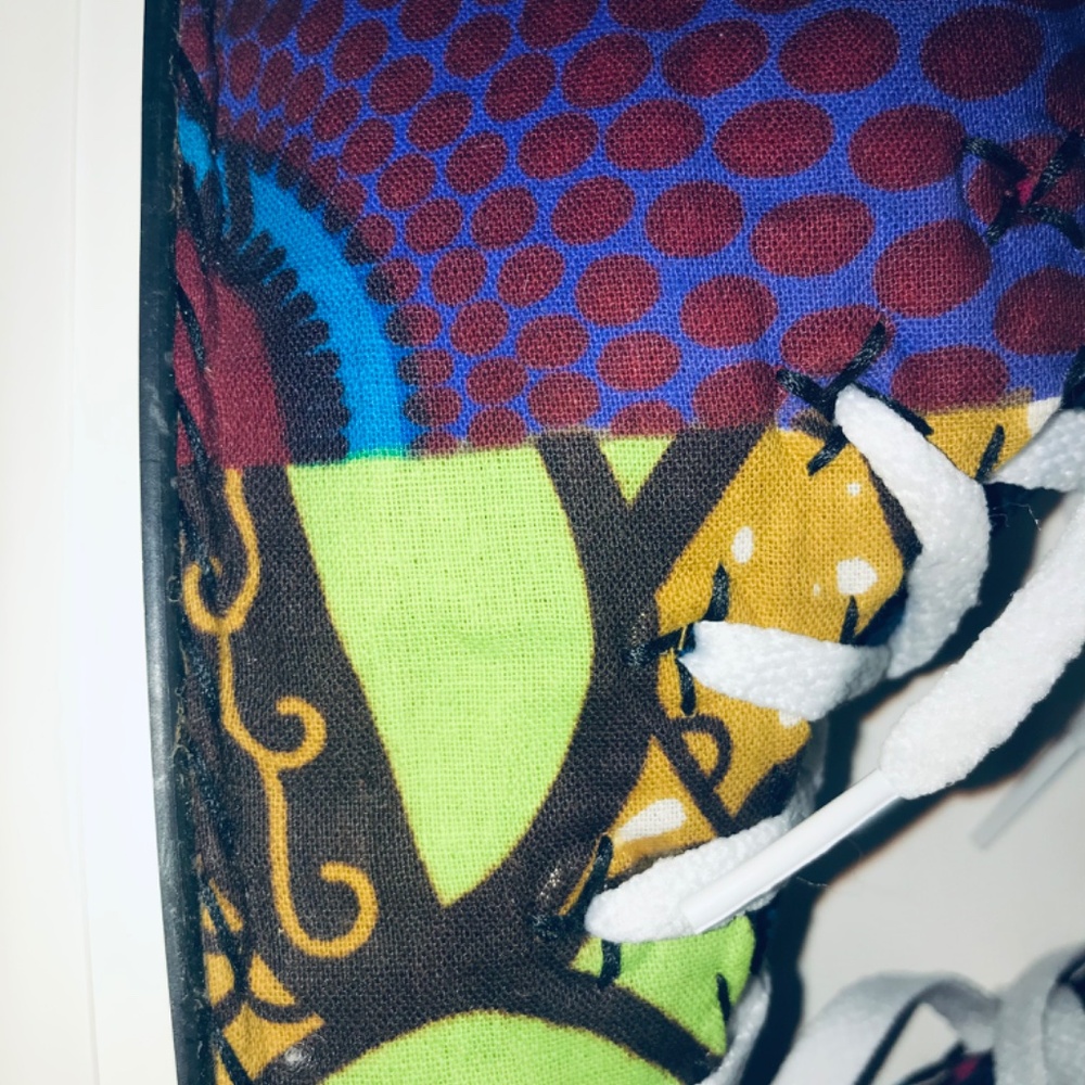 Converse Chuck Taylor All Star African Kente Cloth Sneakers Women’s 7.5 BHM - Picture 5 of 11